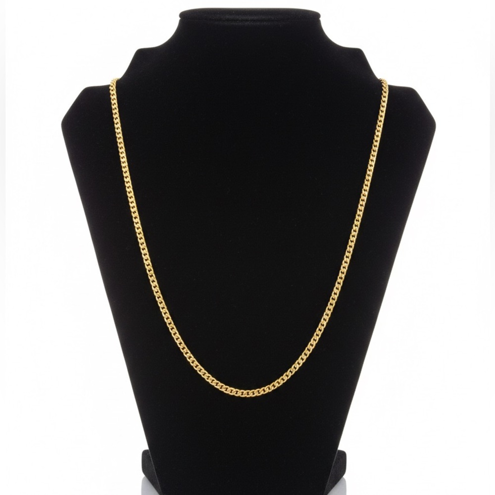 Luxury Gold-Plated 24" Curb Link Chain Necklace